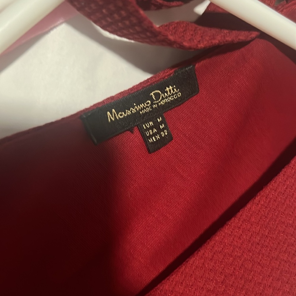 Dark red / maroon Massimo Dutti shirt M - Picture 3 of 3